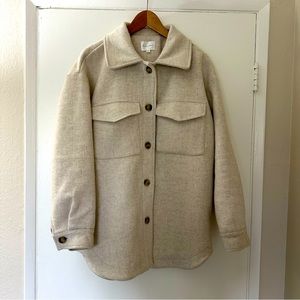 Line and dot Shirt Jacket